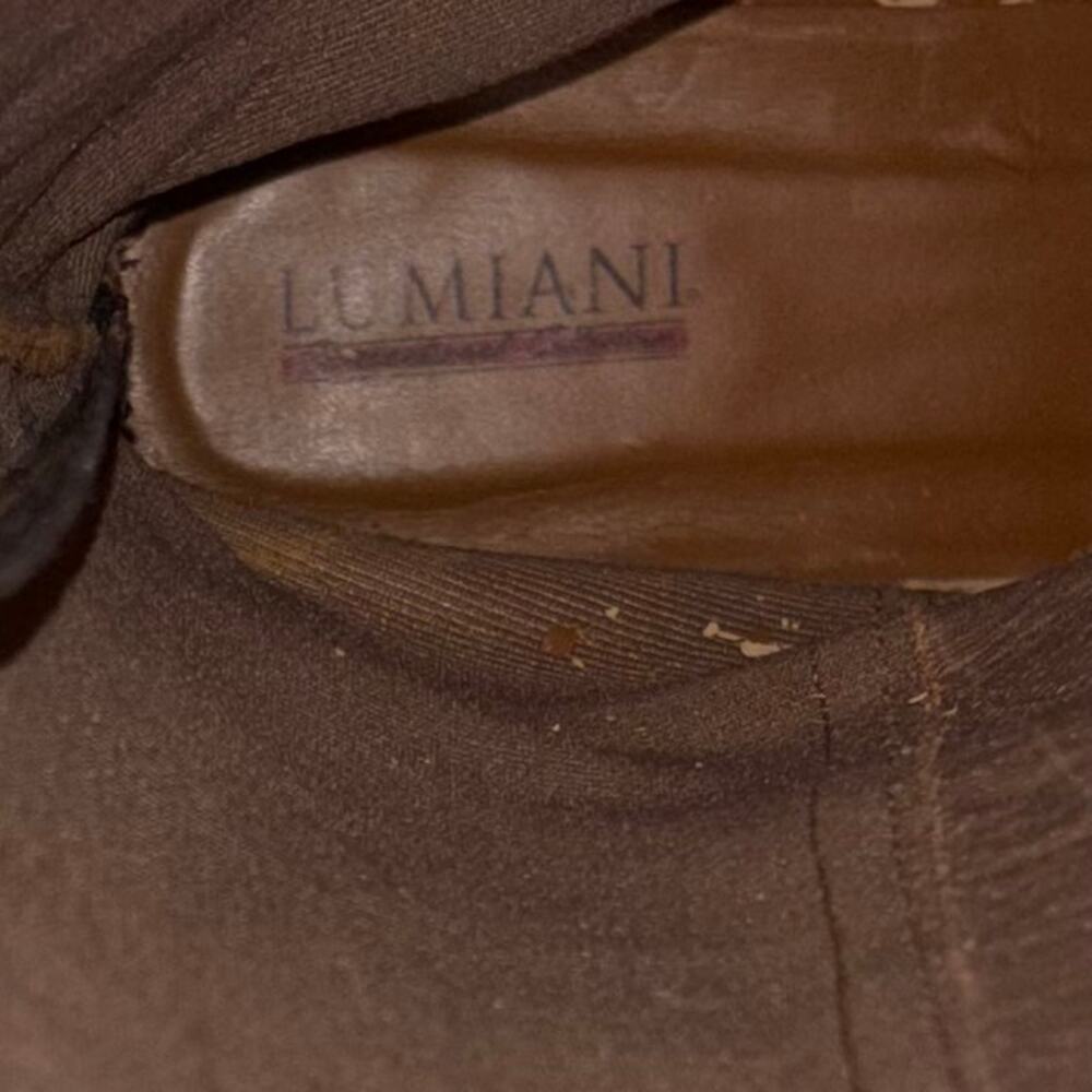Vintage Lumiani Campus Style Boots Brown Leather Wide Calf Brazil Women’s 10 - Picture 6 of 8